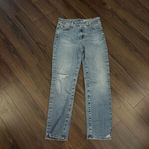 AG Saige high rise crop straight 28 jeans